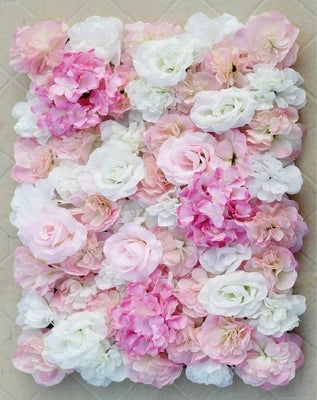 Artificial Silk Rose Flower Wall Panel