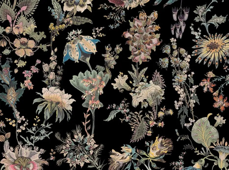 Multicolor Floral Peel & Stick Wallpaper – Vibrant Botanical for Home & Office