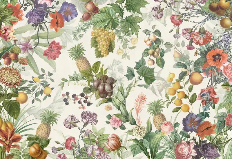 Multicolor Floral Peel & Stick Wallpaper – Vibrant Botanical for Home & Office