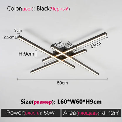 Modern Black LED Surface Mounted Ceiling Light