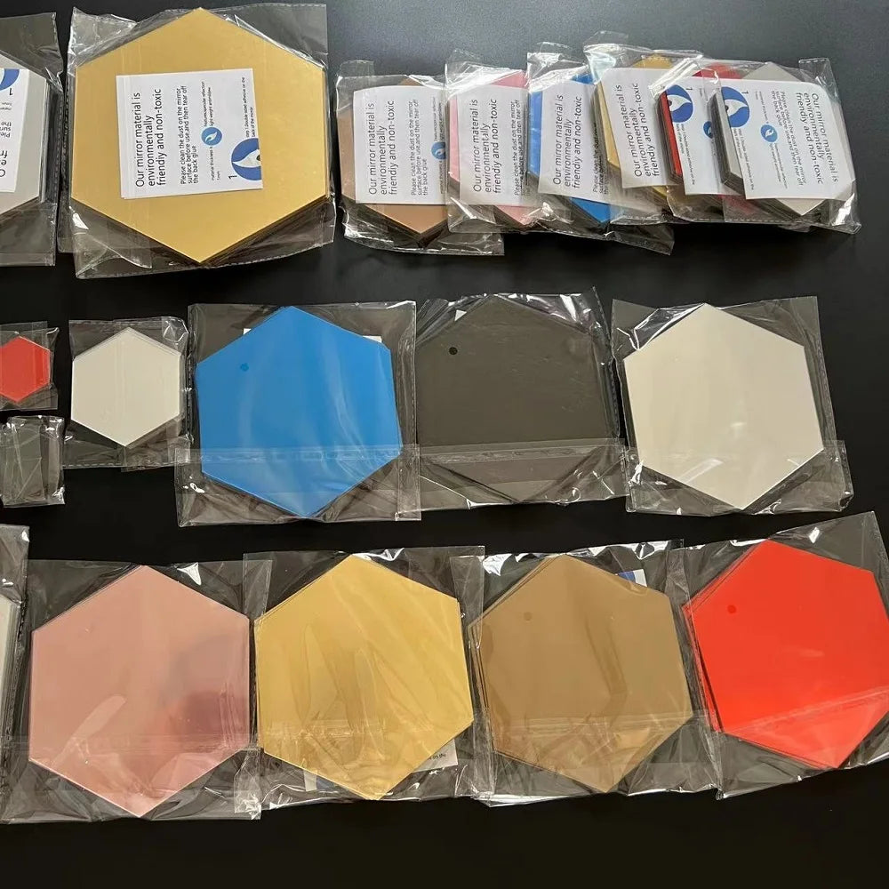 Acrylic Hexagon Mirror Stickers for Modern Wall Styling