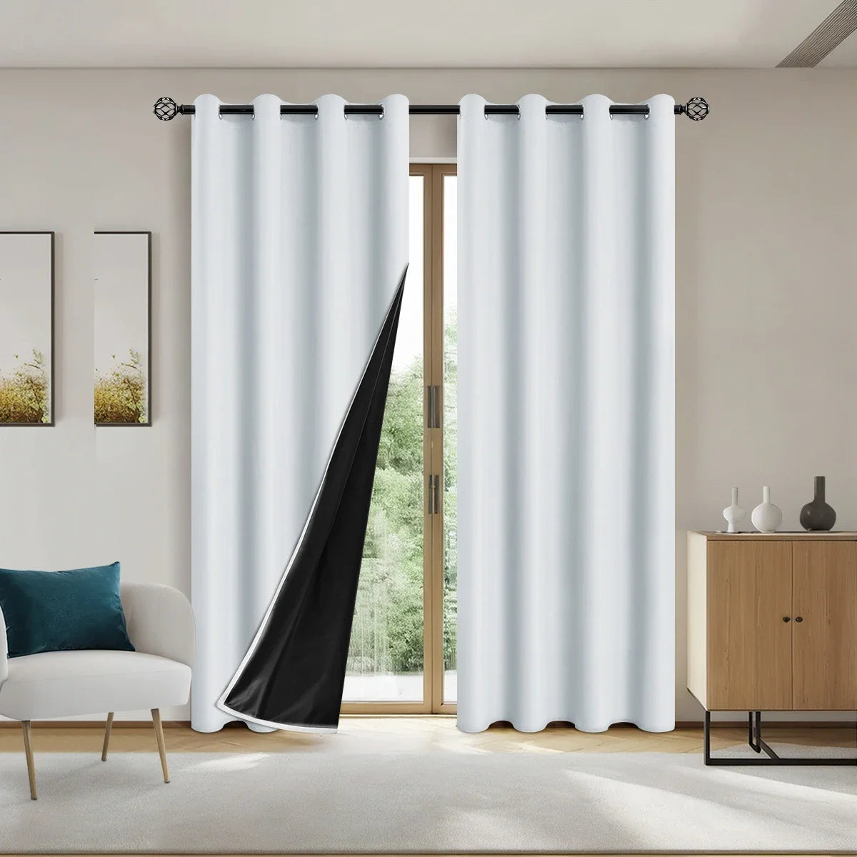 Solid Color Thermal 100% Blackout Drapes – Complete Light Control