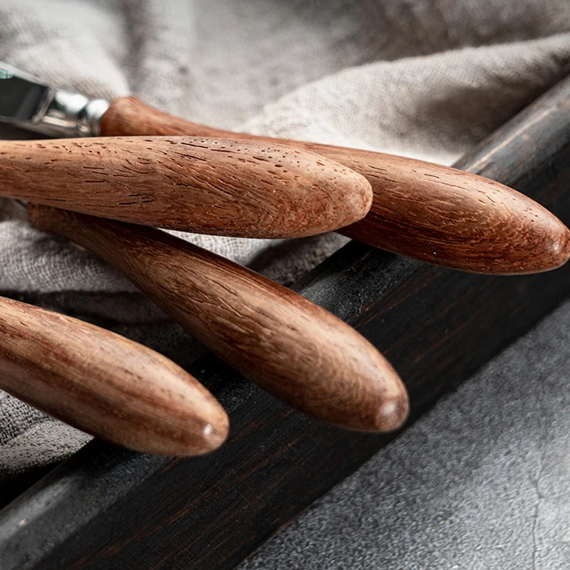 Eco-Friendly Wooden & Stainless Steel Dinnerware Set