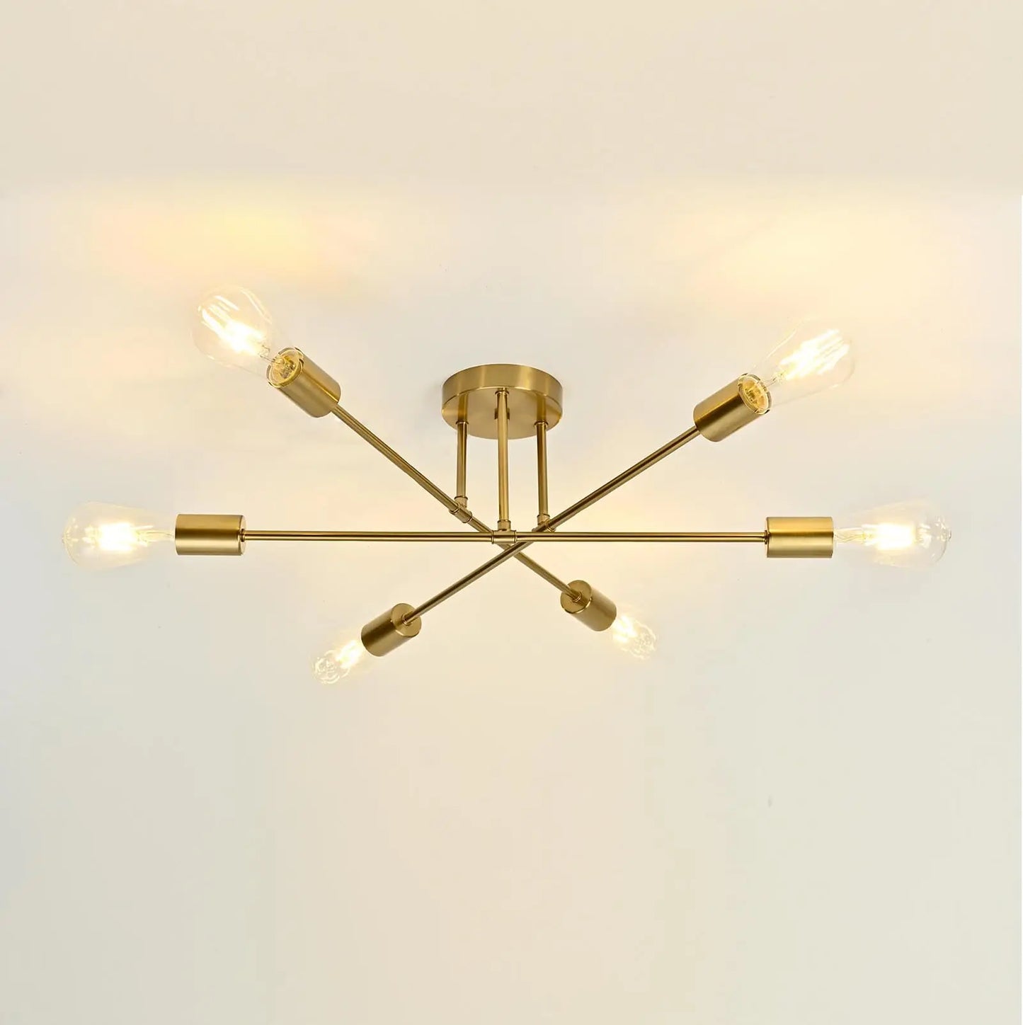 Sleek Minimalist Semi-Flush Mount Chandelier for Lofts & Apartments
