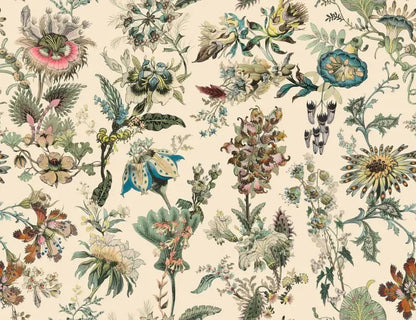 Multicolor Floral Peel & Stick Wallpaper – Vibrant Botanical for Home & Office