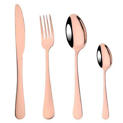 Modern Rainbow Flatware Set with Pigmented Finish