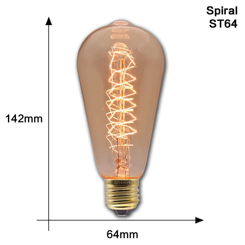 Vintage Edison Bulb - 30,000 Hour Lifespan - E27 Globe LED Bulb