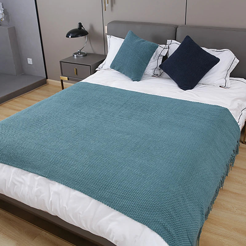 Quality Manta Chanel Knitted Bed Sheet & Sofa Cover (Anti-Pilling)