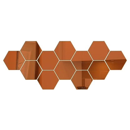Acrylic Hexagon Mirror Stickers for Modern Wall Styling