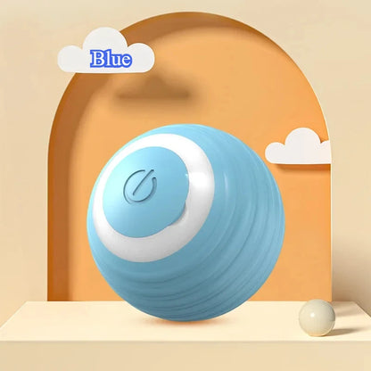 Blue and white ball with a cloud labeled 'Blue' on an orange and beige background