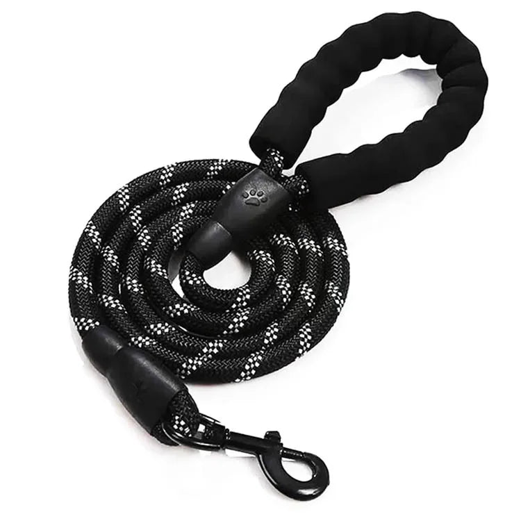 Heavy Duty Nylon Dog Leash — Anti-Tangle & Comfortable Grip