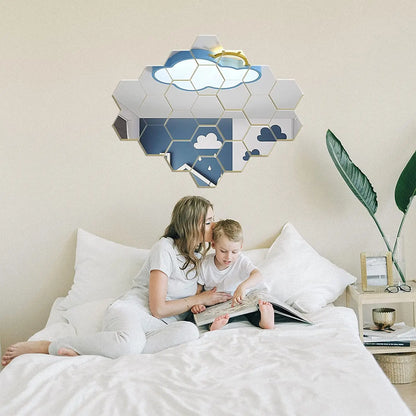 Acrylic Hexagon Mirror Stickers for Modern Wall Styling