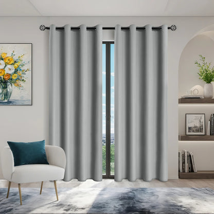 Solid Color Thermal 100% Blackout Drapes – Complete Light Control