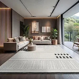 Luxury Modern Swirl Area Rug - High-Low Pile