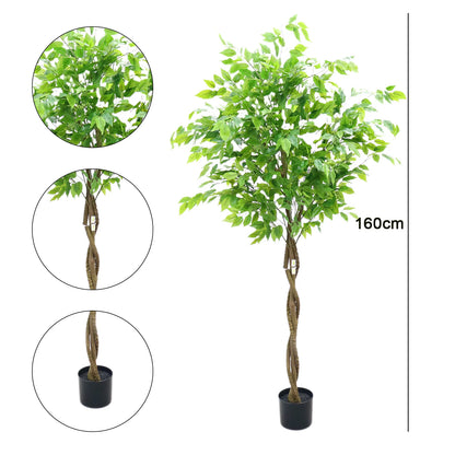 5.2ft-5.9ft Artificial Artificial Ficus Tree for Home and Exhibitions