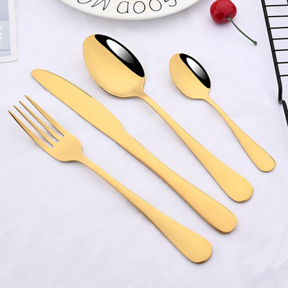 Modern Rainbow Flatware Set with Pigmented Finish