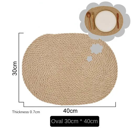 Rustic Linen Placemats for Dining Table (Japanese Style)