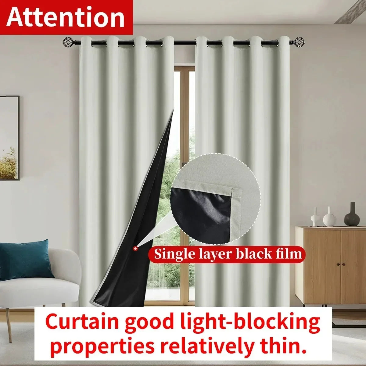 Solid Color Thermal 100% Blackout Drapes – Complete Light Control