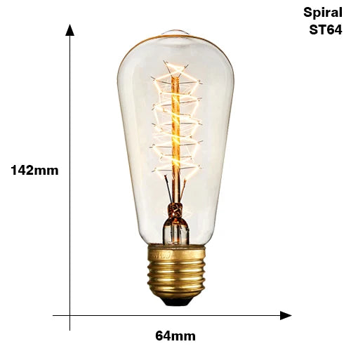 Classic E27 LED Globe Bulb - Vintage Style Warm White Bulb - 10,000-Hour Life Edison Bulb