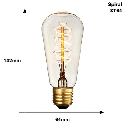 Classic E27 LED Globe Bulb - Vintage Style Warm White Bulb - 10,000-Hour Life Edison Bulb