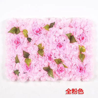 Artificial Silk Rose Flower Wall Panel