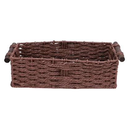 Handwoven Bathroom Storage Basket with Natural Texture