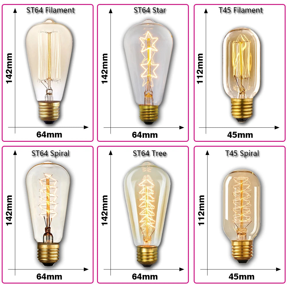 Vintage Edison Bulb - 30,000 Hour Lifespan - E27 Globe LED Bulb
