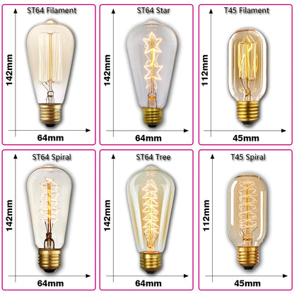 Vintage Edison Bulb - 30,000 Hour Lifespan - E27 Globe LED Bulb