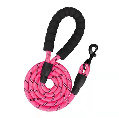 Heavy Duty Nylon Dog Leash — Anti-Tangle & Comfortable Grip