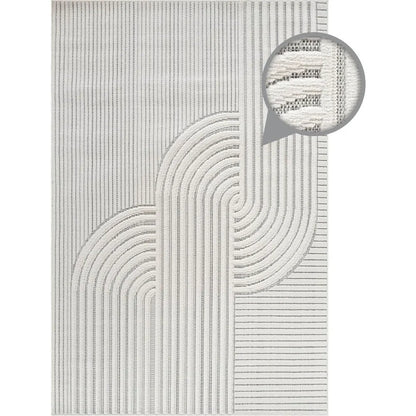 Luxury Modern Swirl Area Rug - High-Low Pile