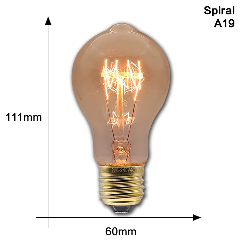 Vintage Edison Bulb - 30,000 Hour Lifespan - E27 Globe LED Bulb