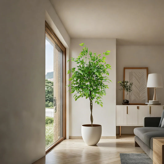 5.2ft-5.9ft Artificial Artificial Ficus Tree for Home and Exhibitions