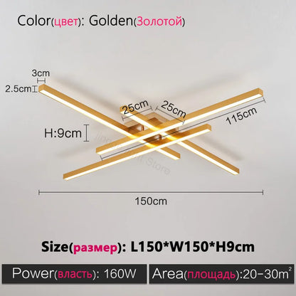 Modern Black LED Surface Mounted Ceiling Light