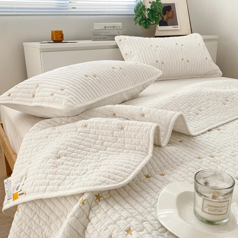 Pure Washed Cotton Multipurpose Bedspread/Summer Quilt (200 TC)