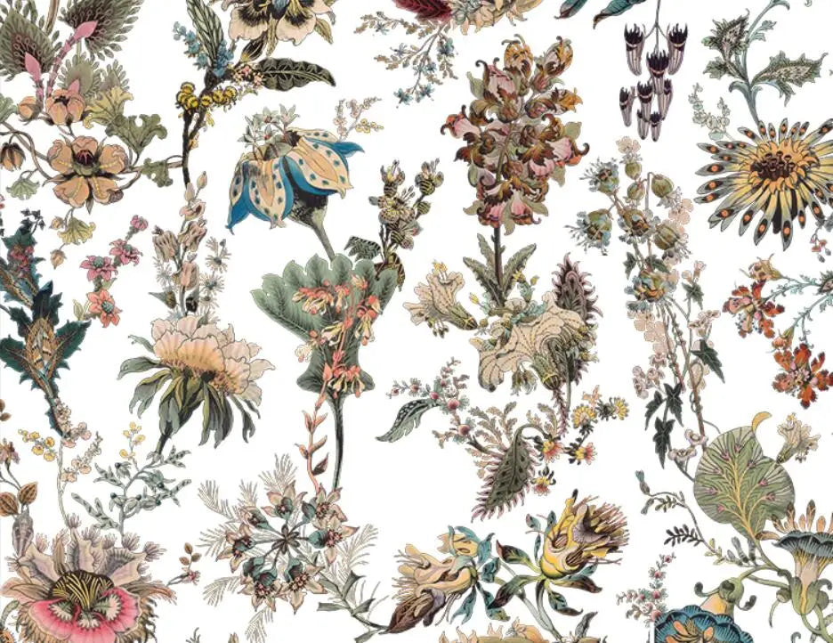 Multicolor Floral Peel & Stick Wallpaper – Vibrant Botanical for Home & Office