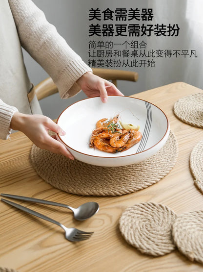 Rustic Linen Placemats for Dining Table (Japanese Style)