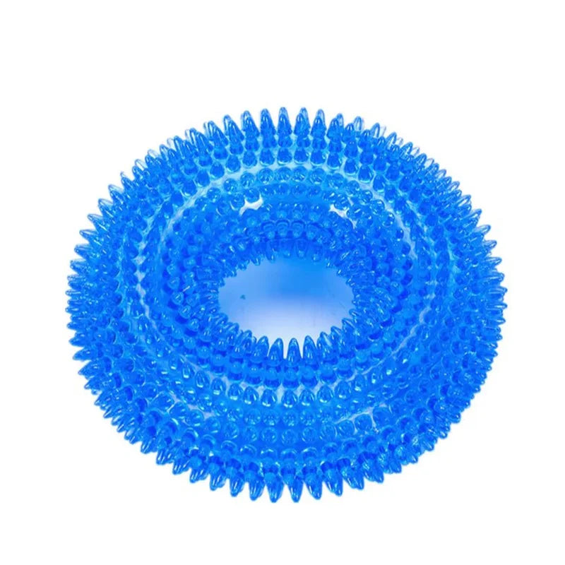 Bristle Ring Dog Toy for Interactive Play