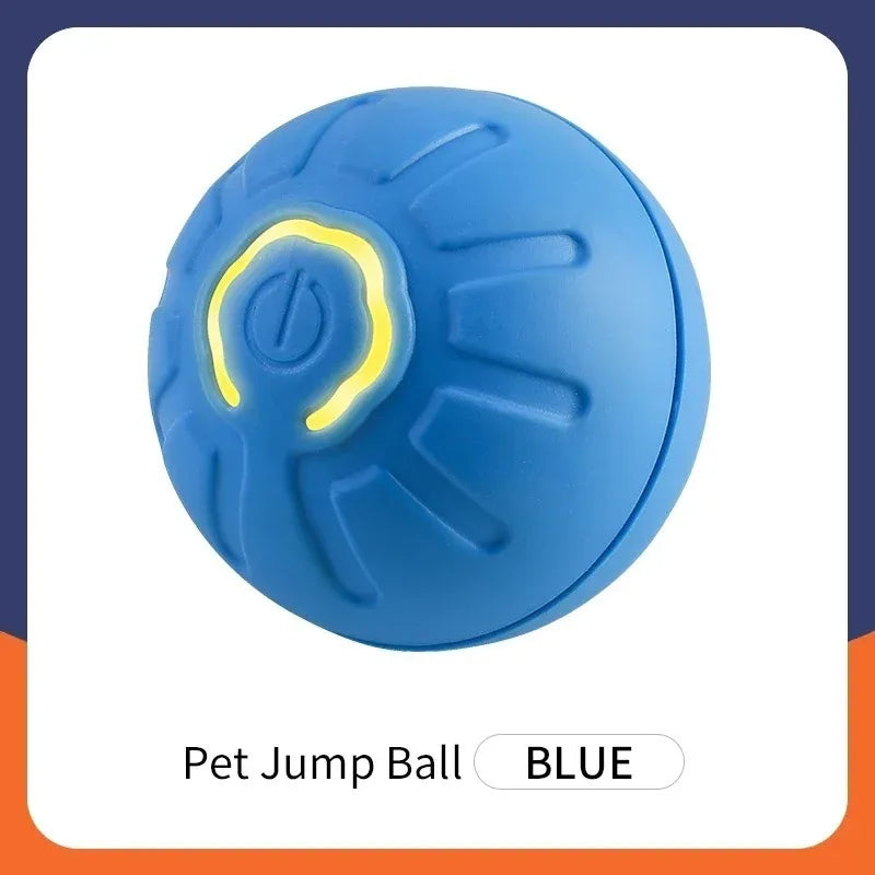 Automatic Bouncing Dog Toy Ball - LED Light Up, USB Rechargeable, Touch-Activated for Dogs & Cats