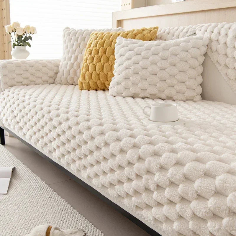 Soft Brushed Sofa Cover for L-Shaped Sectionals, Loveseats & Chairs