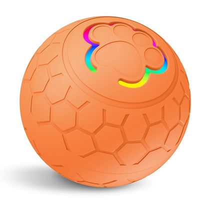 Automatic Bouncing Dog Toy Ball - LED Light Up, USB Rechargeable, Touch-Activated for Dogs & Cats
