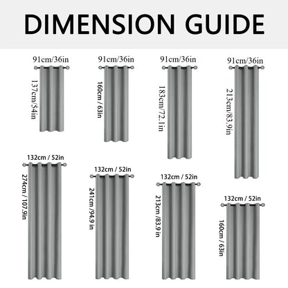 Solid Color Thermal 100% Blackout Drapes – Complete Light Control