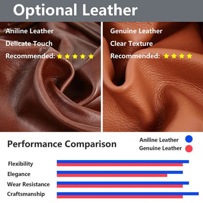 Top Grain Luxury Swivel Armchair and Ottoman