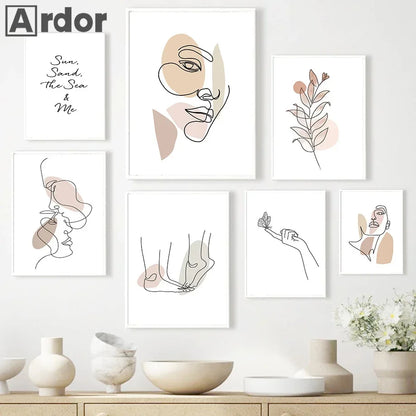 Modern Unframed Three-Panel Canvas Print