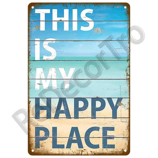 Seaside Memory Metal Sign – Vintage Wall Art