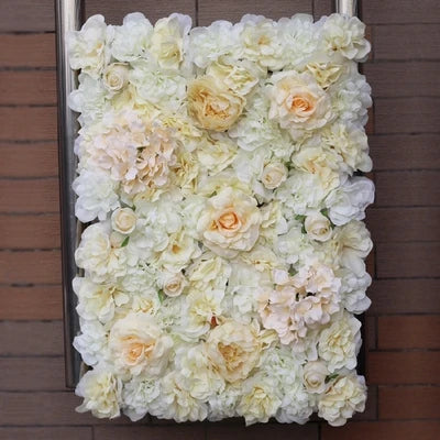 Artificial Silk Rose Flower Wall Panel