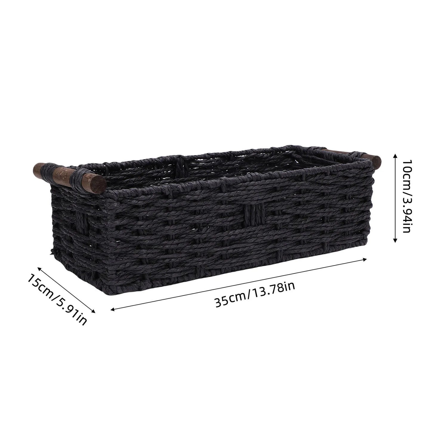 Handwoven Bathroom Storage Basket with Natural Texture