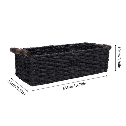 Handwoven Bathroom Storage Basket with Natural Texture