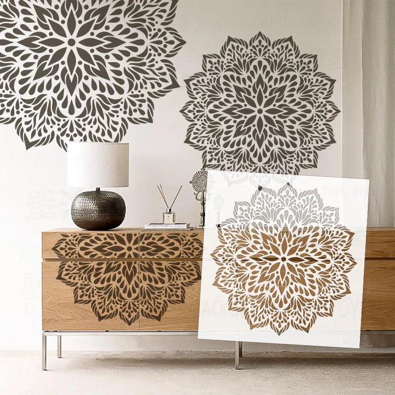 40cm - Stencil Wall for Painting Decor Plaster Decorative Template Furniture
