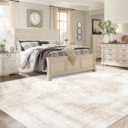 Machine Washable Vintage Boho Area Rug (8' x 10') with Non-Slip Backing