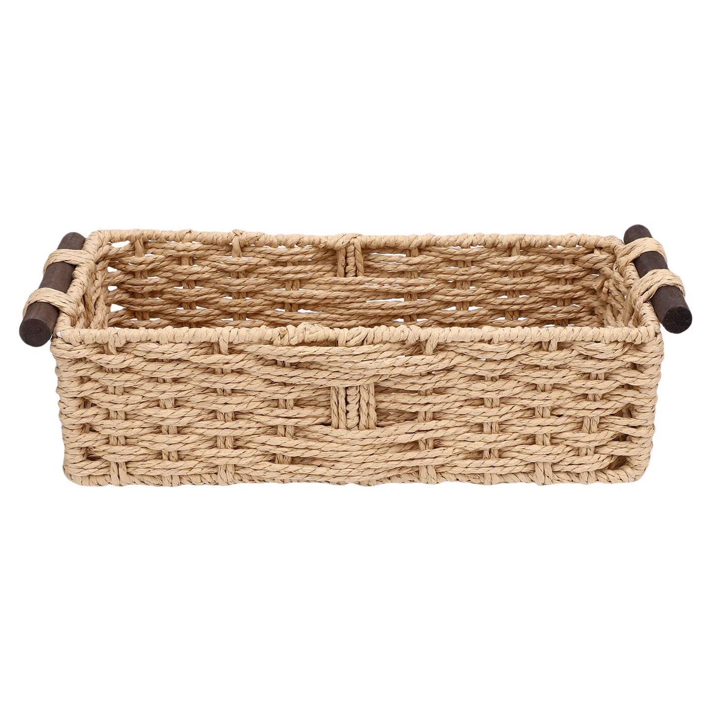 Handwoven Bathroom Storage Basket with Natural Texture